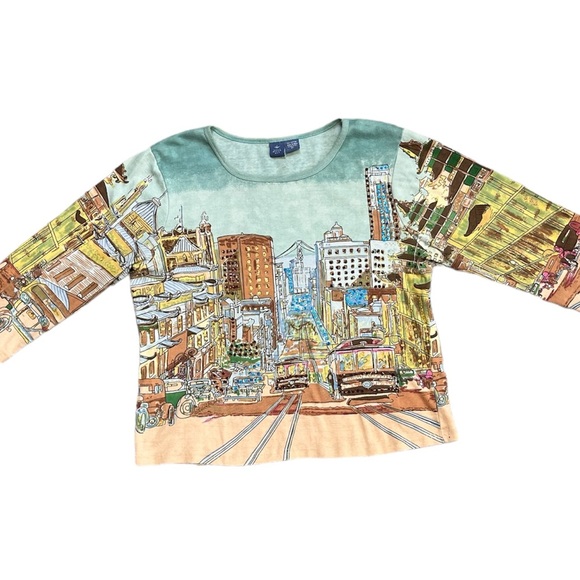 Tops - Half Moon Bay Y2K San Francisco Bling Top Shirt XL